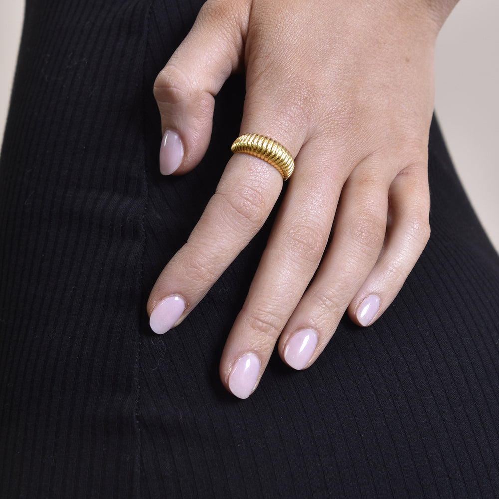 Culturesse Lune Parisian Gold Vermeil Open Ring