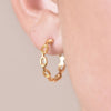 Culturesse Vida Minimalist C Chain Earrings (Gold Vermeil)
