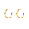 Culturesse Vida Minimalist C Chain Earrings (Gold Vermeil)
