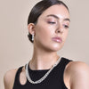 Culturesse Josie Minimalist Dainty Silver Chain Earrings