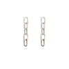 Culturesse Josie Minimalist Dainty Silver Chain Earrings