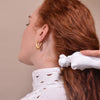 Culturesse Lowe Modern Gold Curve Earrings