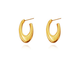 Culturesse Lowe Modern Gold Curve Earrings