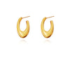 Culturesse Lowe Modern Gold Curve Earrings