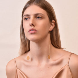 Culturesse Bijou Cross End Drop Earrings