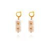 Culturesse Brynne 24K Jewel Embellished Pearl Drop Earrings