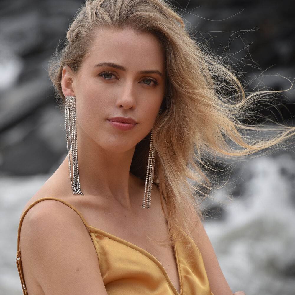 Culturesse Rilla Crystal Diamante Earrings