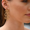 Culturesse Lenore Sculptured Loop Mesh Earrings (Gold)