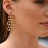Culturesse Lenore Sculptured Loop Mesh Earrings (Gold)