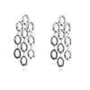 Culturesse Lenore Sculptured Loop Mesh Earrings (Silver)