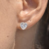 Culturesse Avila Zircon Love Heart Earrings (Silver)