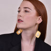 Culturesse Florence Luxury 24K Gold Dangle Earrings