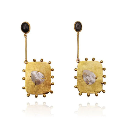 Culturesse Florence Luxury 24K Gold Dangle Earrings