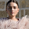 Culturesse Aviva Two Tone Diamante Knot Earrings