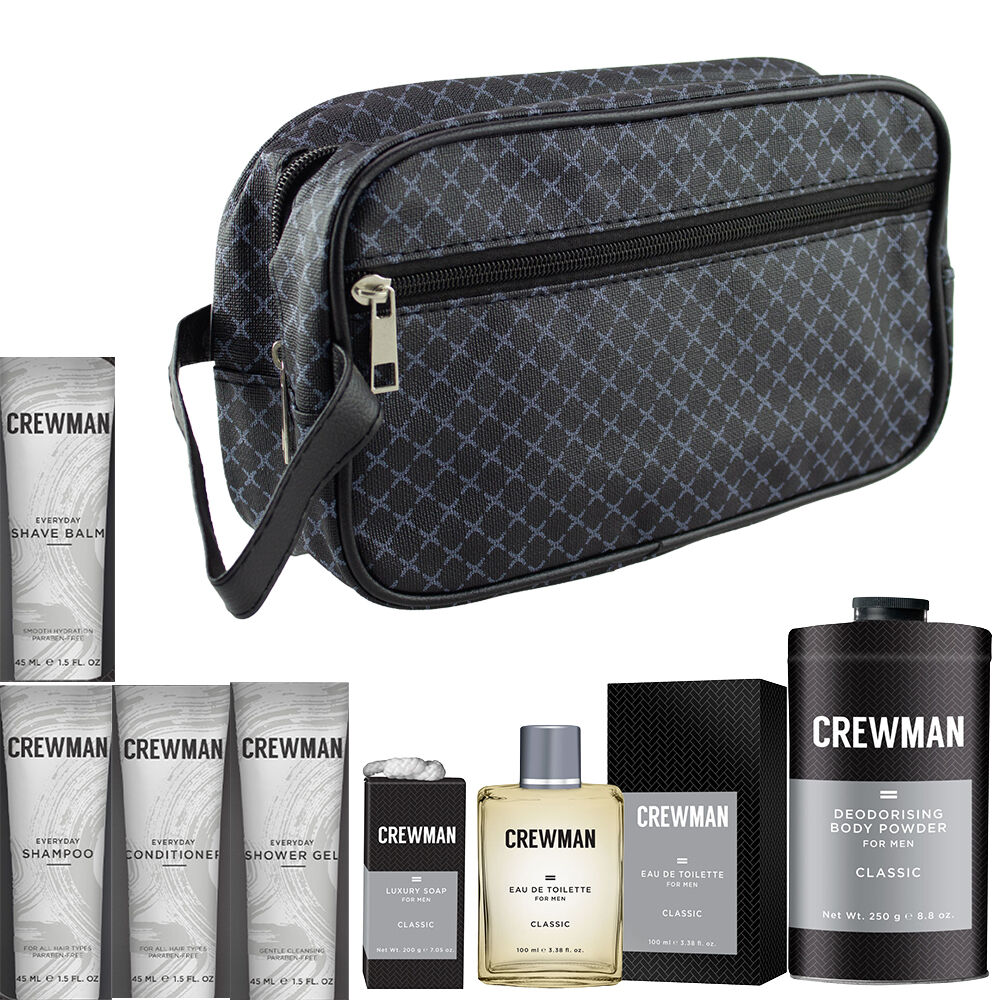 Crewman Classic Mens Grooming Set EDT Soap Powder Bag Traveler Kit