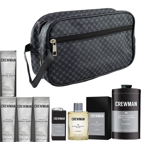 Crewman Classic Mens Grooming Set EDT Soap Powder Bag Traveler Kit
