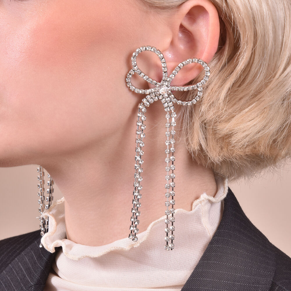 Culturesse Annelise Catwalk Diamante Earrings