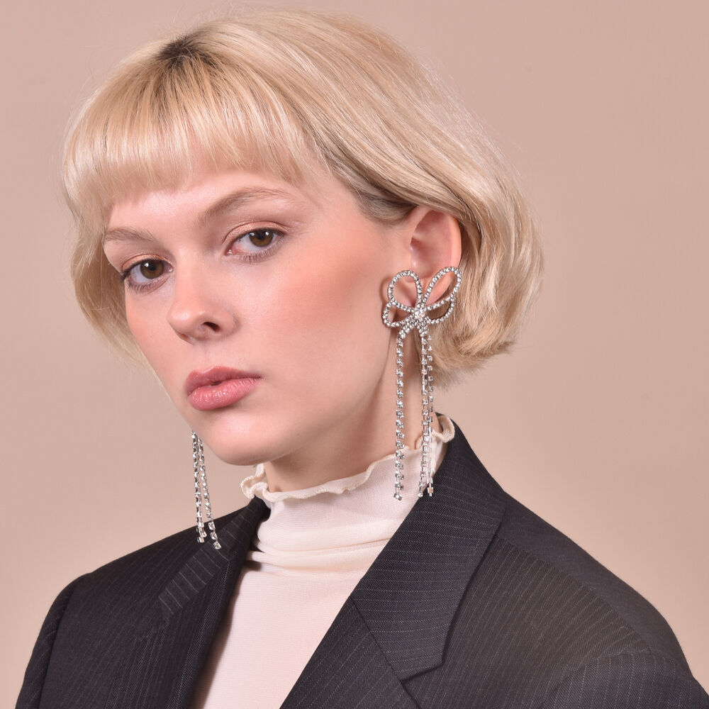 Culturesse Annelise Catwalk Diamante Earrings