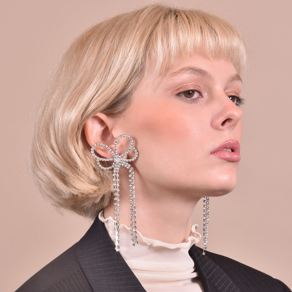 Culturesse Annelise Catwalk Diamante Earrings