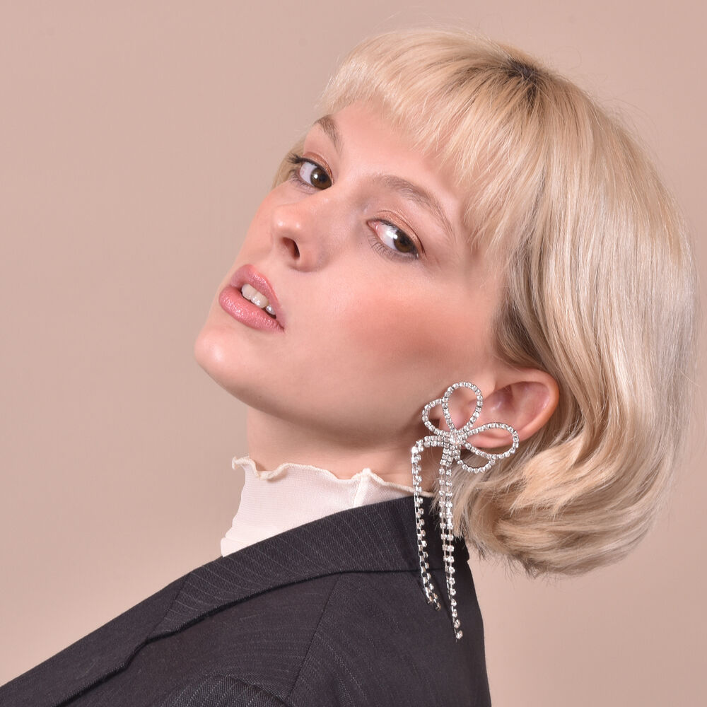 Culturesse Annelise Catwalk Diamante Earrings