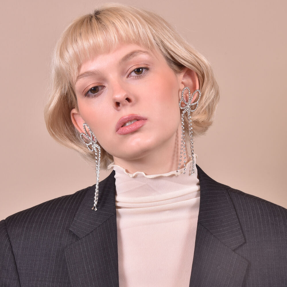 Culturesse Annelise Catwalk Diamante Earrings