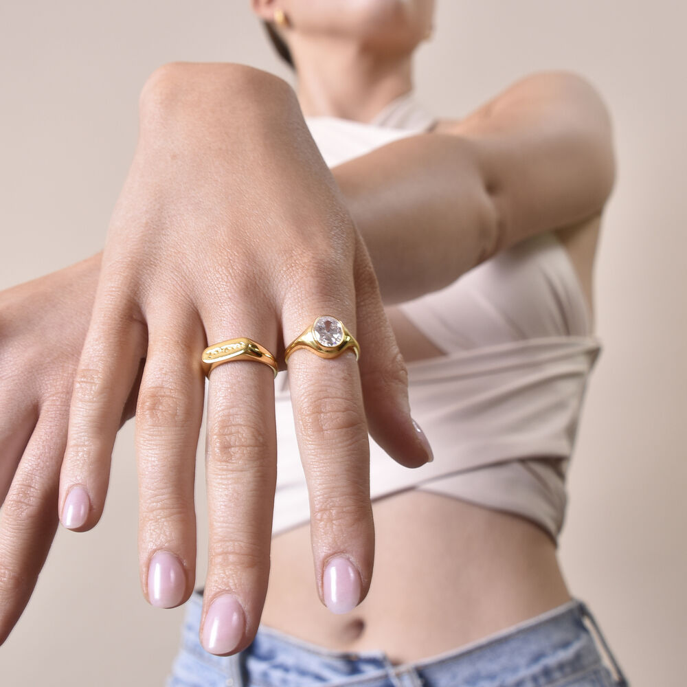 Culturesse Merci Gold Vermeil Open Ring