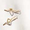 Culturesse Hughette 24K Artisan Line Art Earrings