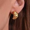 Culturesse Elayne Gold Filled Croissant Earrings