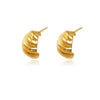 Culturesse Elayne Gold Filled Croissant Earrings