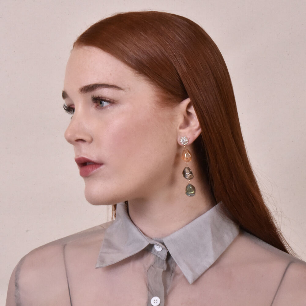Culturesse Clare Mismatching Tassel Drop Earrings