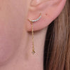 Culturesse Ariella Dainty Moon String Mismatching Earrings (Gold)