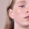 Culturesse Ariella Dainty Moon String Mismatching Earrings (Gold)