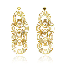 Culturesse Charlie Catwalk Sculpture Loop Earrings