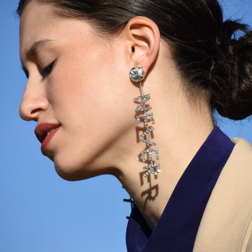 Culturesse Never Still Crystal Diamante Earrings