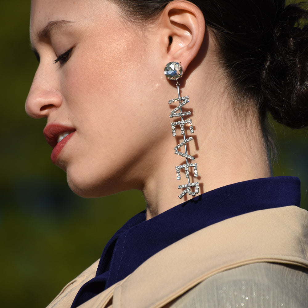 Culturesse Never Still Crystal Diamante Earrings