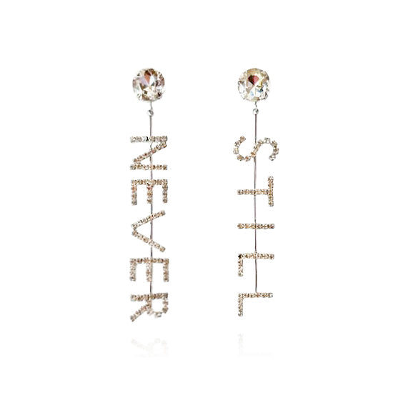 Culturesse Never Still Crystal Diamante Earrings