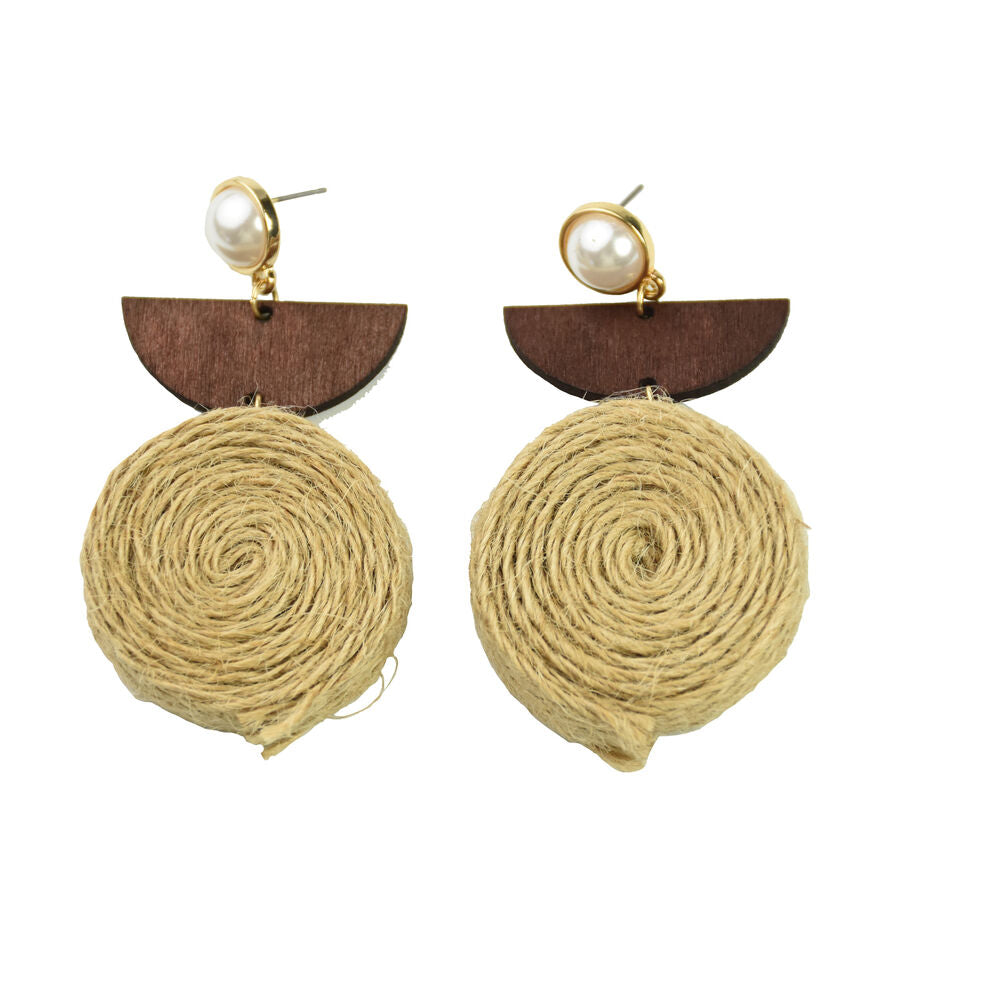 Culturesse Mya Rolled Knit Ethical Earrings (for non-pierced ears)