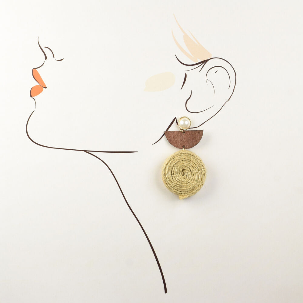 Culturesse Mya Rolled Knit Ethical Earrings (for pierced ears)
