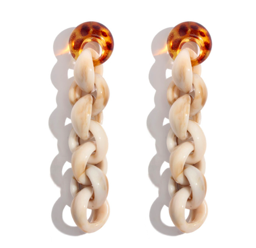 Culturesse Tahiti Nude Twists Dangle Earrings