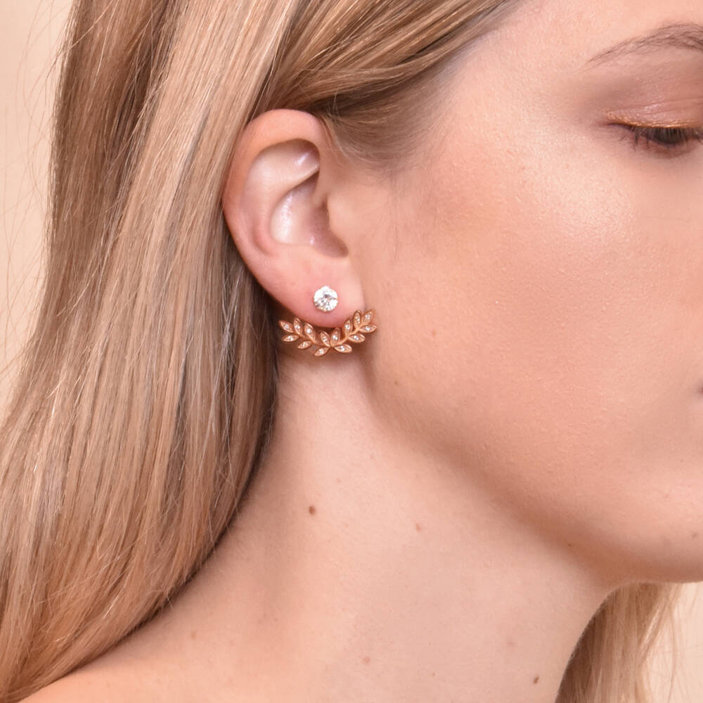 Culturesse Olevia Rose Gold Stud Earrings