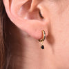 Culturesse Lenore Pave CZ Dainty Drop Earrings