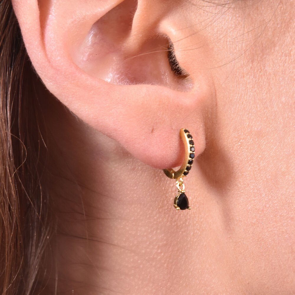 Culturesse Lenore Pave CZ Dainty Drop Earrings