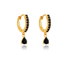 Culturesse Lenore Pave CZ Dainty Drop Earrings