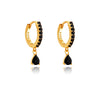 Culturesse Lenore Pave CZ Dainty Drop Earrings