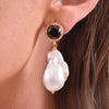 Culturesse Jacquelyn 24K Luxury Baroque Pearl Earrings