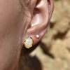 Culturesse Lue Dainty Opal Stud Earrings (Gold)