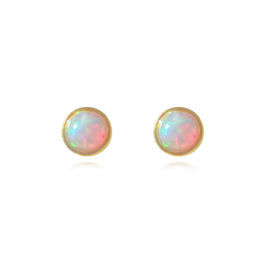Culturesse Lue Dainty Opal Stud Earrings (Gold)