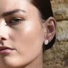 Culturesse Lue Dainty Opal Stud Earrings (Silver)