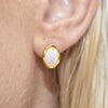 Culturesse Alyn Artisan Opal Stud Earrings (Gold)