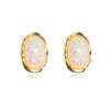 Culturesse Alyn Artisan Opal Stud Earrings (Gold)